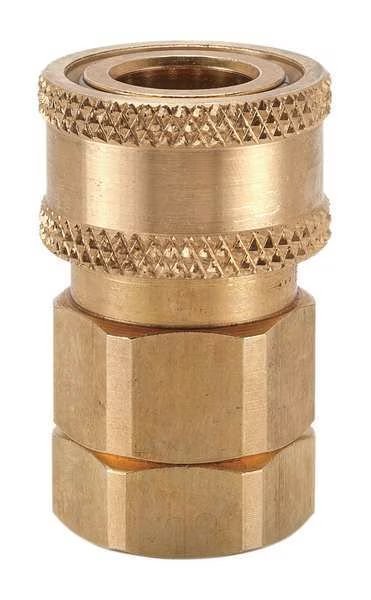 Hydraulic Quick Connect Hose Coupling, Brass Body, Sleeve Lock, 1/2"-14 Thread Size, H Series, Snap-Tite, Mfr#: BVHC8-8F