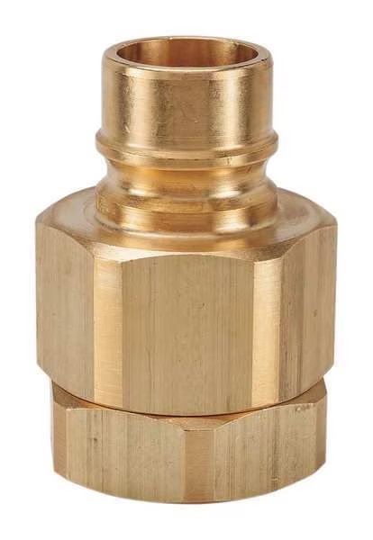 Hydraulic Quick Connect Hose Coupling, Brass Body, Sleeve Lock, 3/8"-18 Thread Size, H Series, Snap-Tite, Mfr#: BVHN6-6F