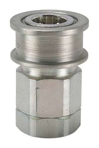 Hydraulic Quick Connect Hose Coupling, Steel Body, Ball Lock, 1/4"-18 Thread Size, EA Series, Snap-Tite, Mfr#: VEAC4-4FV