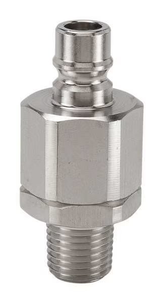 Hydraulic Quick Connect Hose Coupling, 316 Stainless Steel Body, Ball Lock, 1/4"-18 Thread Size, Snap-Tite, Mfr#: SVHN4-4MV