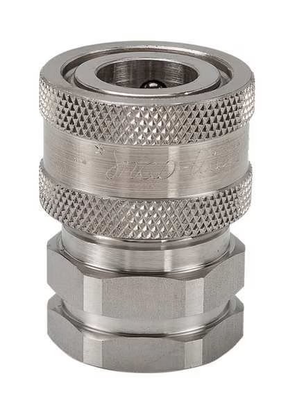 Hydraulic Quick Connect Hose Coupling, 316 Stainless Steel Body, Sleeve Lock, 3/4"-14 Thread Size, Snap-Tite, Mfr#: SPHC12-12F