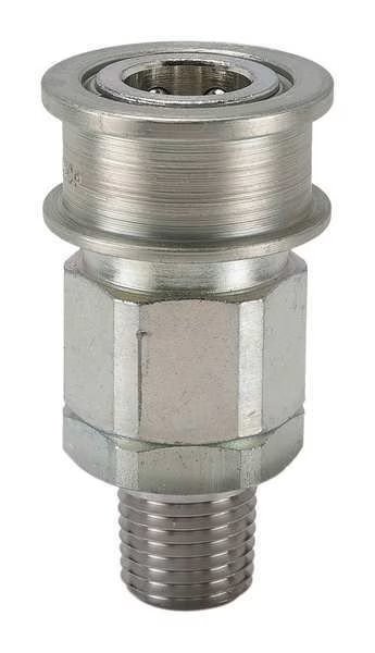 Hydraulic Quick Connect Hose Coupling, Steel Body, Ball Lock, 1/4"-18 Thread Size, EA Series, Snap-Tite, Mfr#: VEAC4-4M