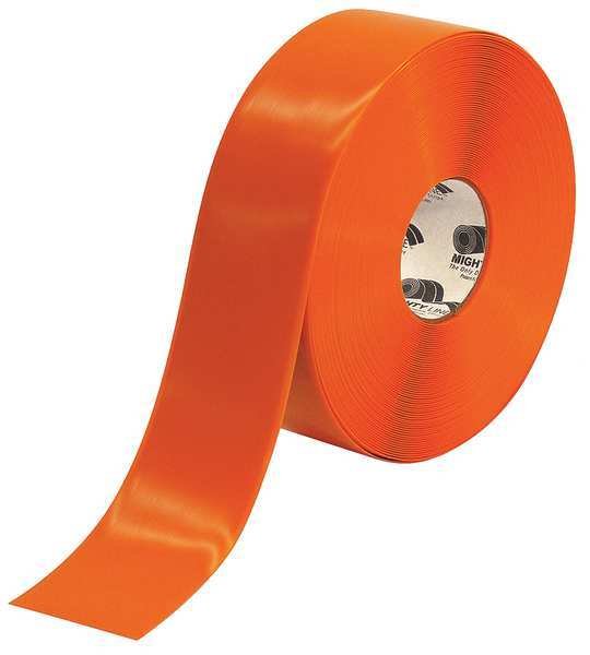 Industrial Floor Tape, Roll, Orange, Vinyl, Mighty Line, Mfr#: 3RO