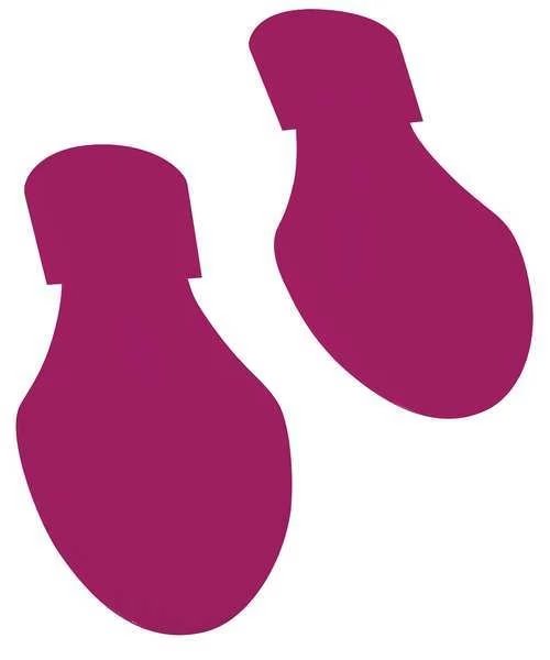 Ind Floor Tape Markers, Foot, Purple, PK50, Mighty Line, Mfr#: PFTPRT