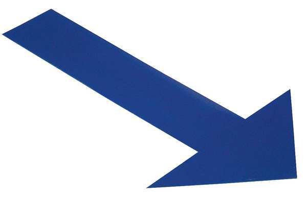 Ind Floor Tape Markers, Arrow, Blue, PK50, Mighty Line, Mfr#: ARROW10B