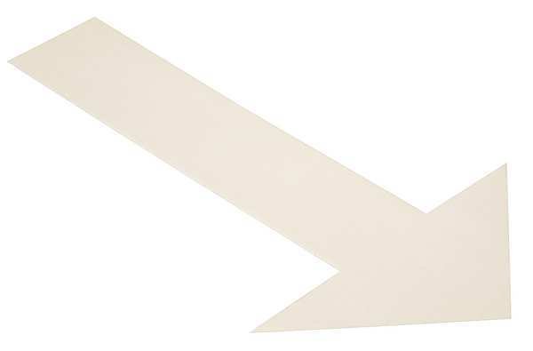 Ind Floor Tape Markers, Arrow, White, PK50, Mighty Line, Mfr#: ARROW10W