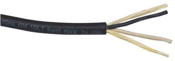 12 AWG 2 Conductor Portable Cord 600V 25 ft. BK, Carol, Mfr#: 02724