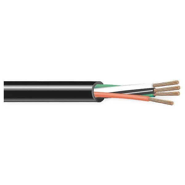 18 AWG 4 Conductor Portable Cord 600V 25 ft. BK, Carol, Mfr#: 02770