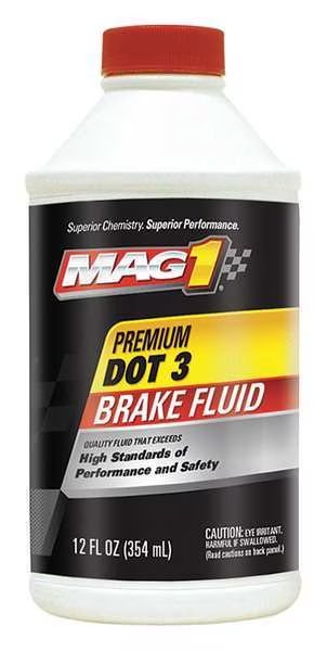 Brake Fluid, Liquid, Clear, 12 Oz, Mag 1, Mfr#: MAG00122