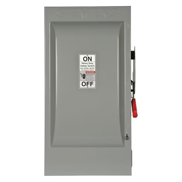 Fusible Safety Switch, Heavy Duty, 600V AC, 3PST, 200 A, NEMA 1, Siemens, Mfr#: HF364N