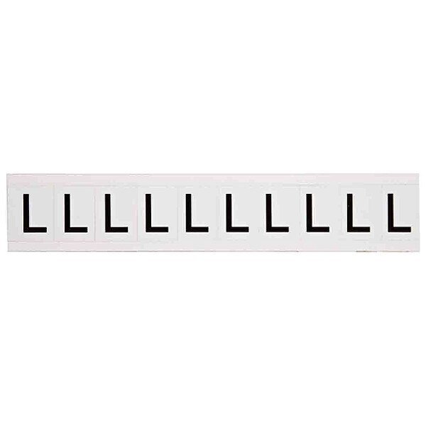 Letter Label, Character L, Vinyl, 1-1/2 in., Brady, Mfr#: 9713-L