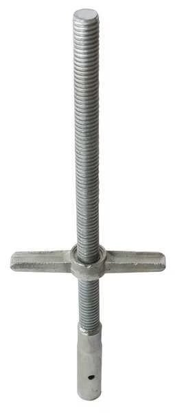 Scaffold Leveling Jack, Steel, Zinc Plated, Metaltech, Mfr#: M-MBSJS24