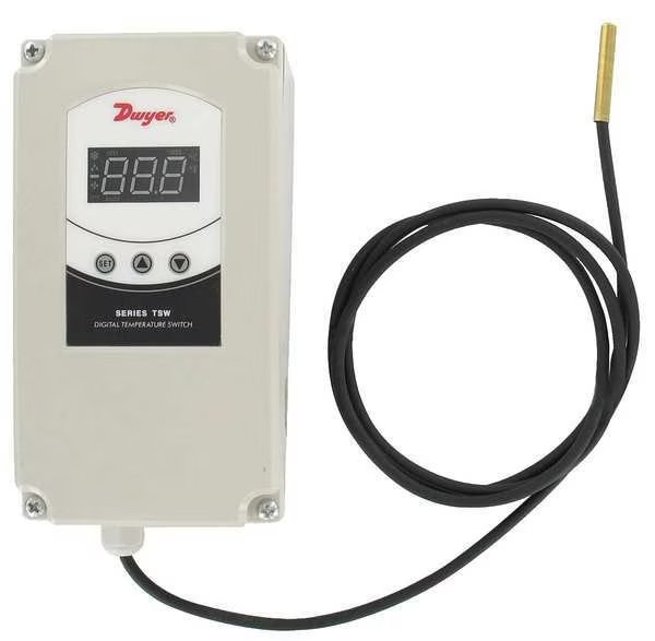 Temperature Controller, Digital, DR, Dwyer Instruments, Mfr#: TSW-260