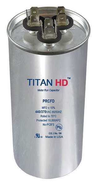 Motor Dual Run Cap, 30/3 MFD, 440V, Round, Titan Hd, Mfr#: PRCFD303A