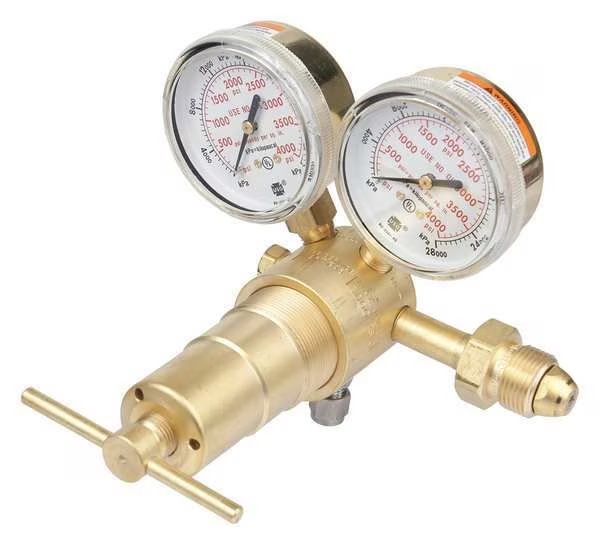 Gas Regulator, Single Stage, CGA-580, 200 to 3000 psi, Use With: Argon, Helium, Nitrogen, Victor, Mfr#: 0781-1448