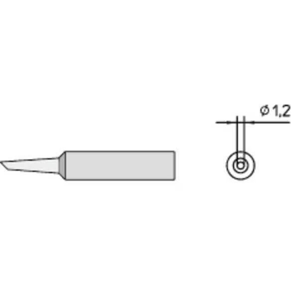 Soldering Tip, Cylindrical, 1.2mm, Weller, Mfr#: T0054485599