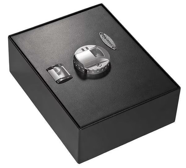 Security Safe, 0.23 cu ft, 21 lb, Biometric Lock, Barska, Mfr#: AX11556