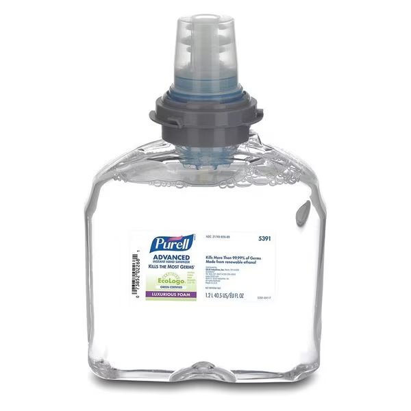 Hand Sanitizer, Green Certified, Foam, 1200mL TFX Refill, PK2, Purell, Mfr#: 5391-02
