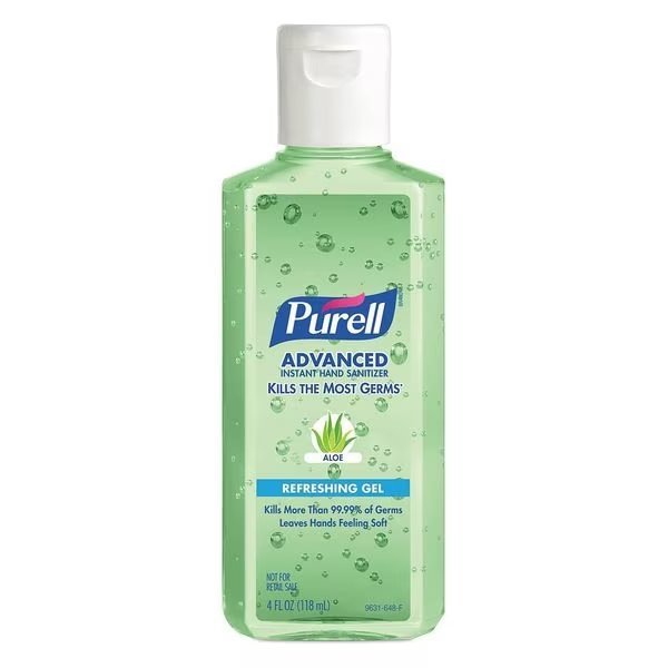 Hand Sanitizer Aloe Gel, 4oz Portable Flip Cap Bottle, PK24, Purell, Mfr#: 9631-24