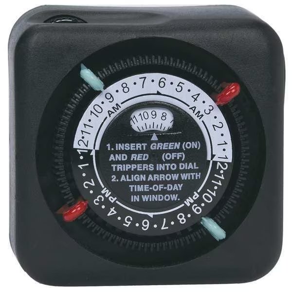 Timer, Mechanical, 120V, 9.5A, Plug In, Intermatic, Mfr#: TN111RM40