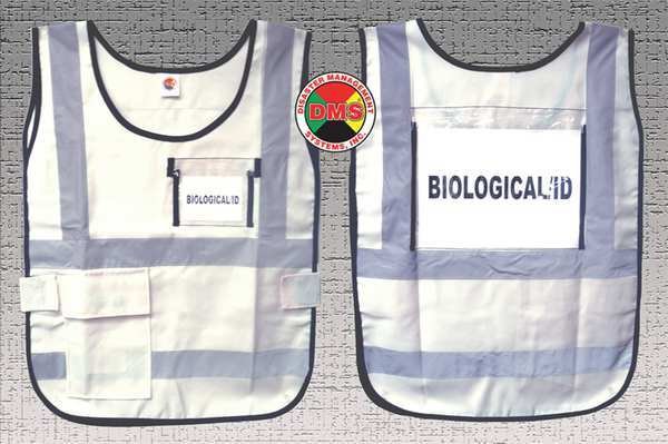 Safety Vest, White, Nylon, Disaster Management Systems, Mfr#: DMS-05832