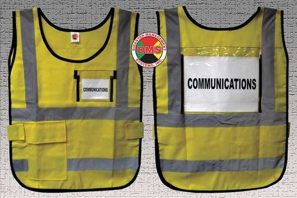 Safety Vest, Yellow, Nylon, Disaster Management Systems, Mfr#: DMS-05833