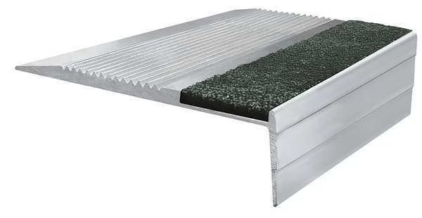 Stair Tread, Black, 36in W, Extruded Alum, Wooster Products, Mfr#: 333BLA3