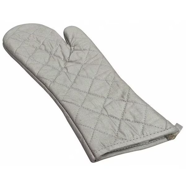 Oven Mitt, Hand Shaped, Silver, 13in, R & R Textile, Mfr#: 01301