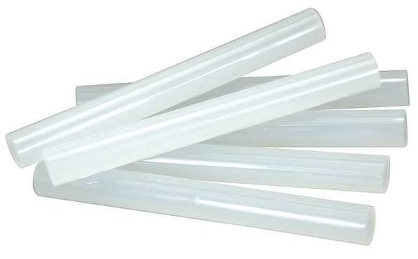 Hot Melt Adhesive, Clear, 7/16 in Dia, 4 in L, 60 sec Begins to Harden, 6 PK, Surebonder, Mfr#: DT-6