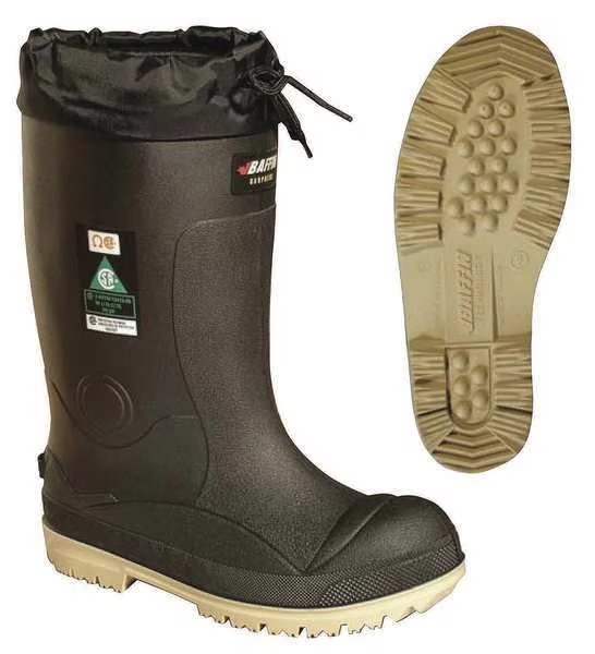 Size 9 Men's Steel Rubber Boot, Black/Amber, Baffin, Mfr#: 23590000