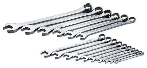 Combo Wrench Set, Long, 1/4-1-1/4 in, 16 Pc, Sk Professional Tools, Mfr#: 86018