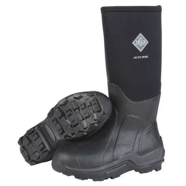 Boots, Size 15, 16" Height, Black, Plain, PR, Muck Boot Co, Mfr#: ASP-000A/15