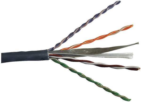 Cable, Cat 6, 23 AWG, 1000 ft, Gray, Carol, Mfr#: CR6.30.10