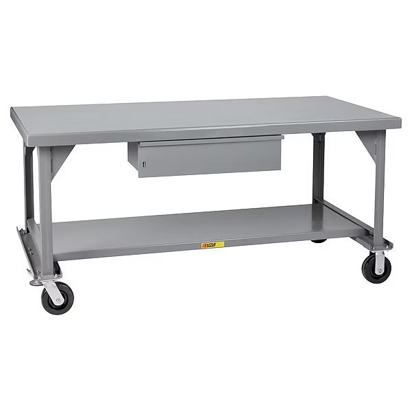 Workbench, Steel, 60" W, 36" D, Little Giant, Mfr#: WW3660-HD-6PHFL