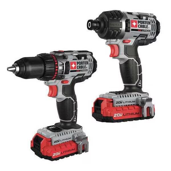 20V MAX* Cordless 2-Tool Combo Kit, Porter-Cable, Mfr#: PCCK602L2