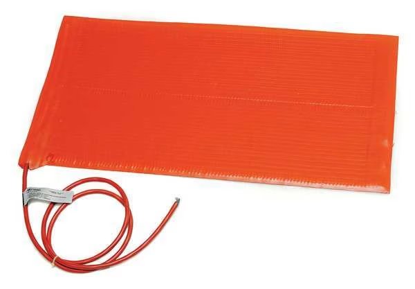 Heating Blanket, Silicone Rubber, 240V, 180W, 6"W x 12"L, Briskheat, Mfr#: SRL06122