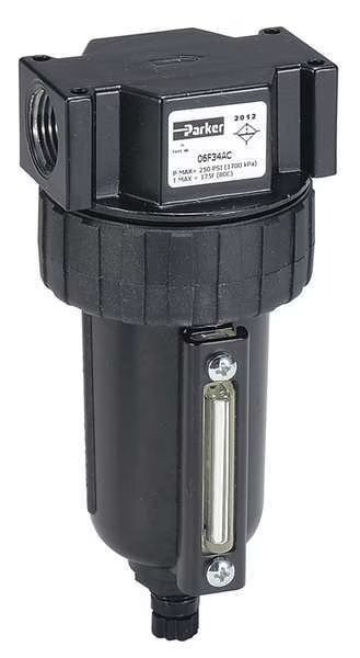 Compressed Air Filter, 250 psi, 3.24 In. W, Parker, Mfr#: 07F44BC