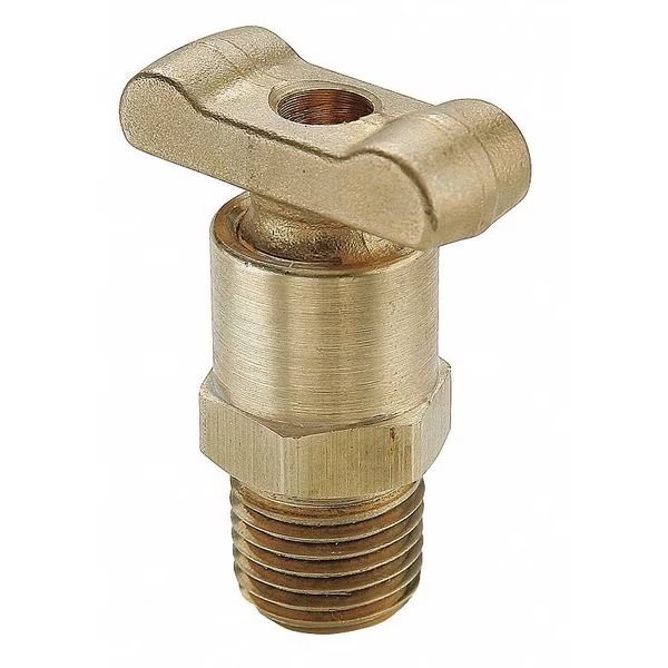 Brass Drain Cock Ball Valve Inline 3/8", Parker, Mfr#: DC603-6