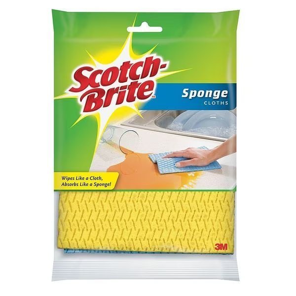 Sponge, 7.8"x 6.8", Color Varies, PK2, Scotch-Brite, Mfr#: 9055