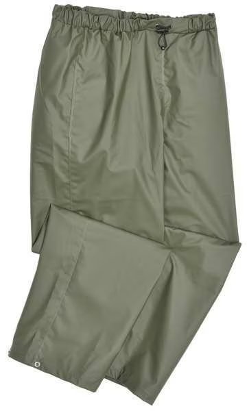 Rain Pants, PVC/Polyester, Army Green, M, Helly Hansen, Mfr#: 70429_480-M