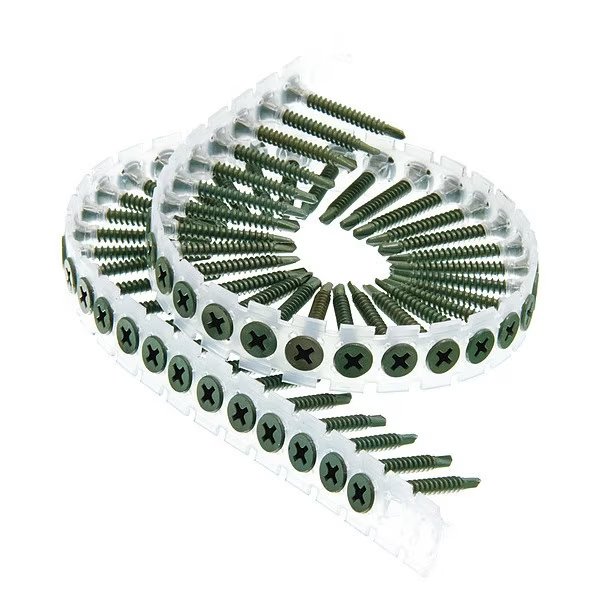 Drywall Screw, #6 x 1-1/4 in, Steel, Flat Head Phillips Drive, 1000 PK, Senco, Mfr#: 06C125WK