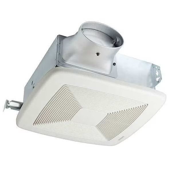 Ceiling or Wall Bathroom Fan, 80 cfm cfm, 4 in or 3 in Duct Dia., Energy Star® Certified, Broan, Mfr#: LP80