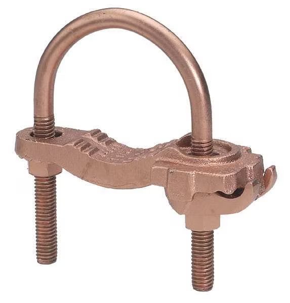 Pipe Ground Clamp, 4AWG, 3.5In, Burndy, Mfr#: GAR3902BU