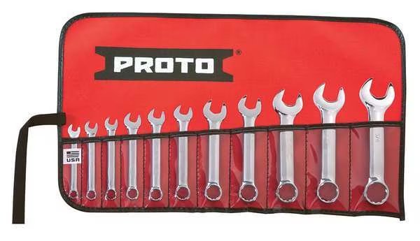Combo Wrench Set, Short, SAE, 12 Pt, 11 PC, Proto, Mfr#: J1200ES-11