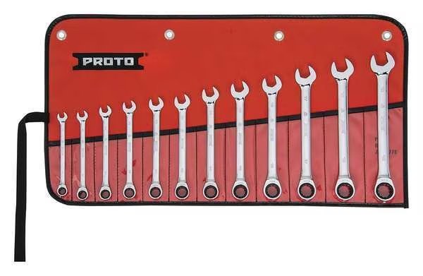 Ratcheting Wrench Set, Combination, Proto, Mfr#: JSCRMT-12S