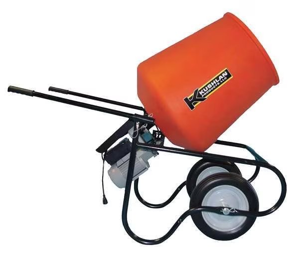 Wheelbarrow Mixer, 3.5 cu ft, 115V, 3/4HP, Kushlan Products, Mfr#: 350DD
