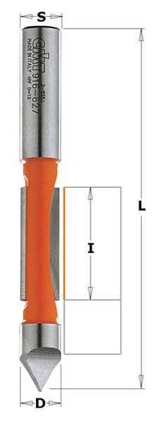 Panel Pilot Router Bit, HW, 1/4 in, Cmt, Mfr#: 816.064.11
