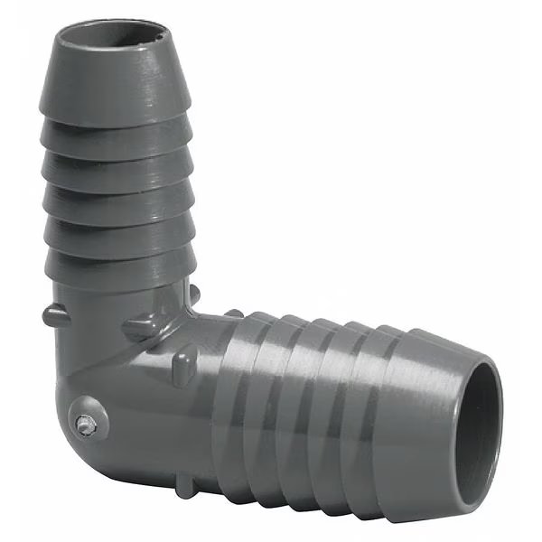 PVC Reducing Elbow, 90 Degrees, Insert, 3/4 in x 1/2 in Pipe Size, EnjoyTool Select, Mfr#: 1406101