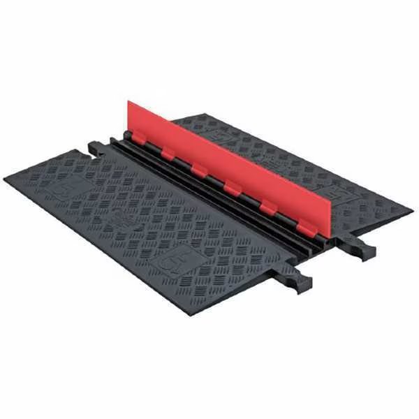Cable Protector, Hinged, 2 Channels, 3 ft., Checkers, Mfr#: GD2X75-O/B