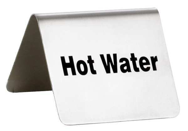 Hot Water Buffet Sign, SS, Silver, Tablecraft, Mfr#: B7